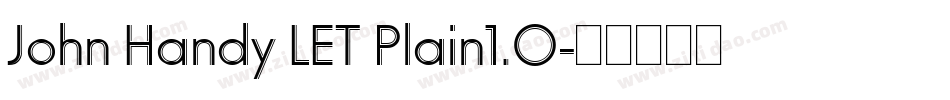 John Handy LET Plain1.0字体转换